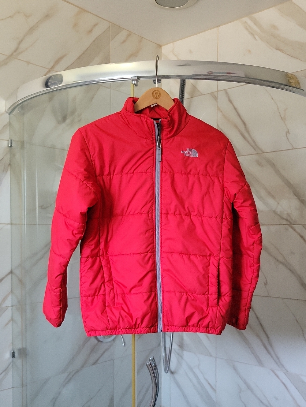 The North Face Red Quilted Puffer Jacket